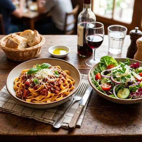 Pastas y ensaladas para compartir