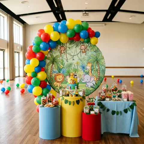 Decoración de fiesta infantil con temática