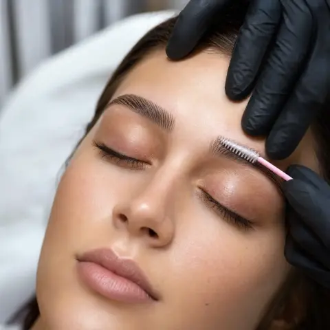 Laminado de cejas con acabado natural