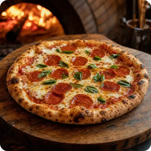 Pizza familiar artesanal al horno