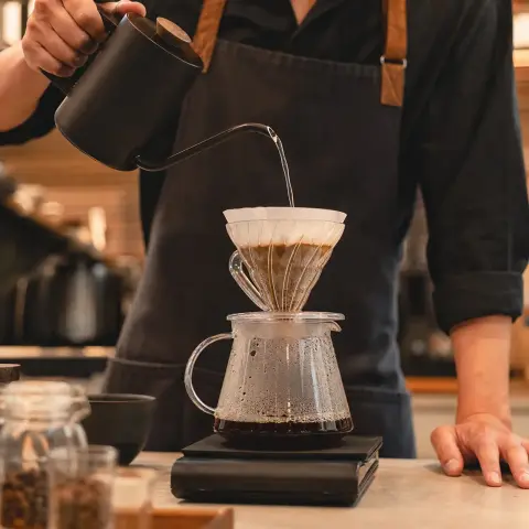 Café preparado con método V60