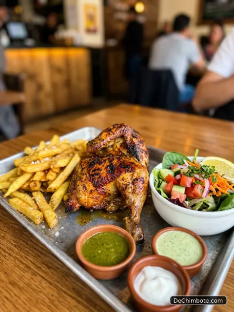 Pollo a la Brasa - 1/2 Pollo con Papas y Ensalada
