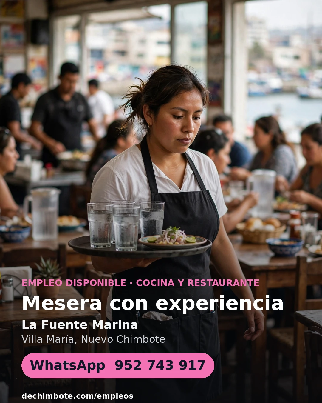 Afiche del aviso: Mesera con experiencia