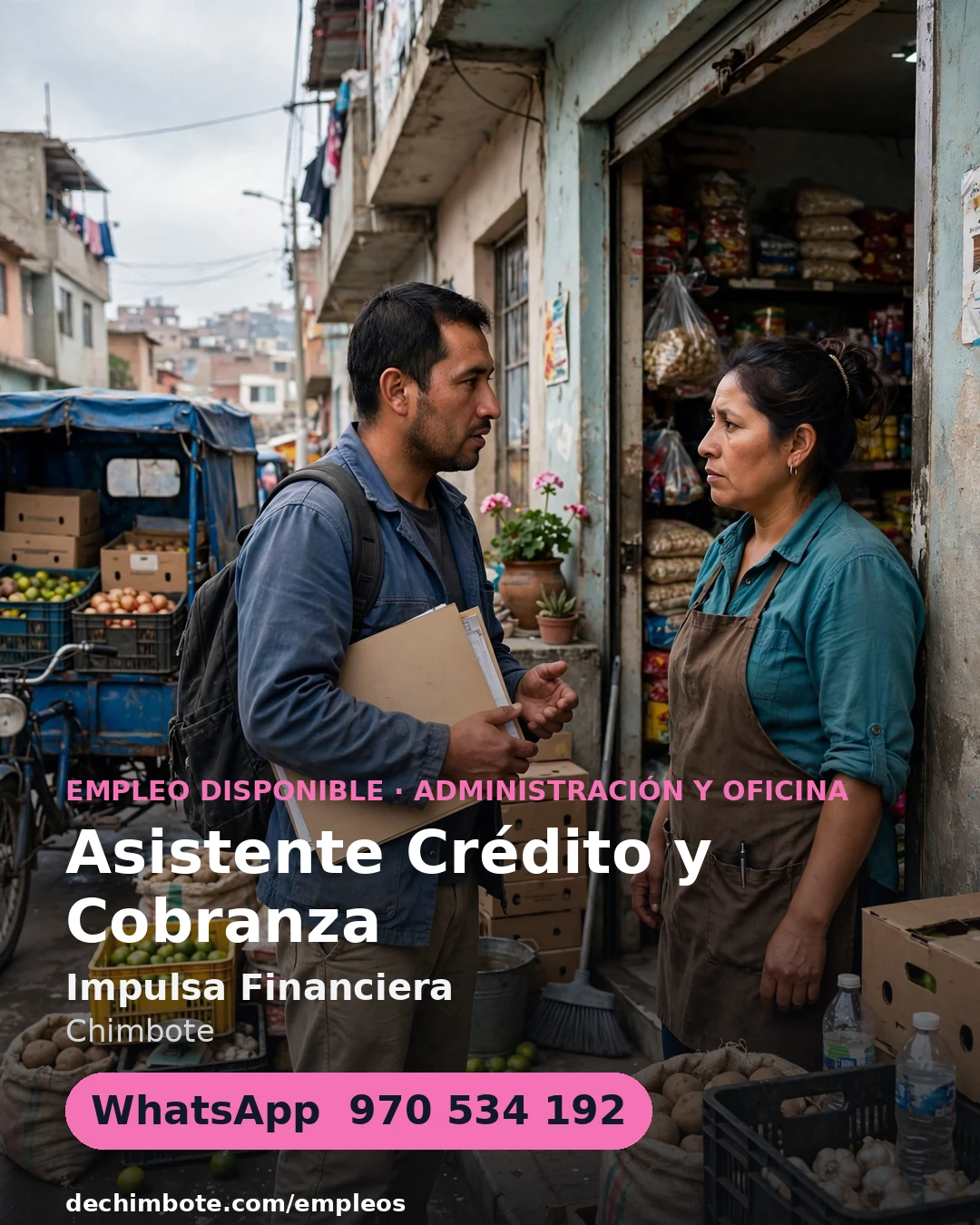 Afiche del aviso: Asistente Crédito y Cobranza