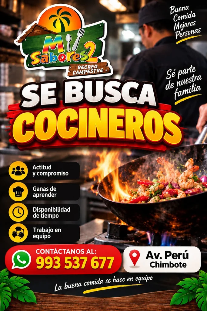 Afiche del aviso: Cocineros