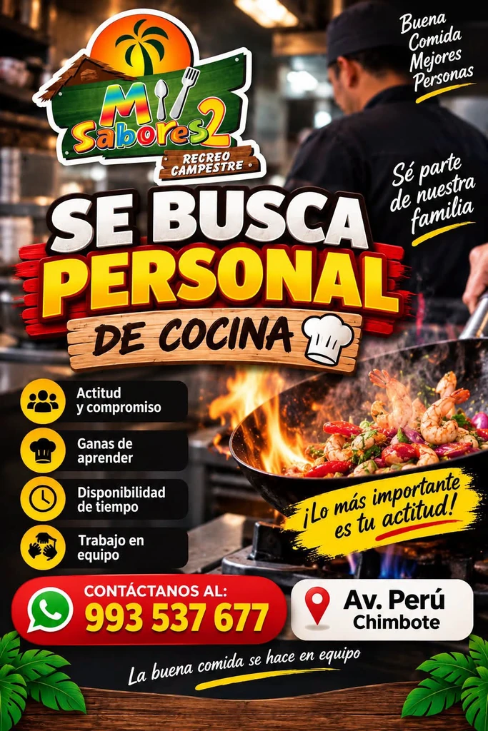 Afiche del aviso: Personal de cocina