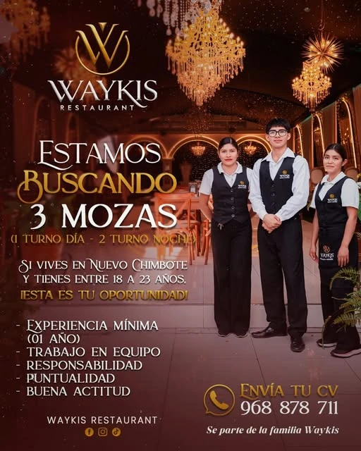 Afiche del aviso: 3 Mozas: 1 turno día y 2 turno noche