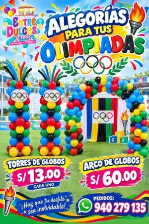Arco de globos para desfile