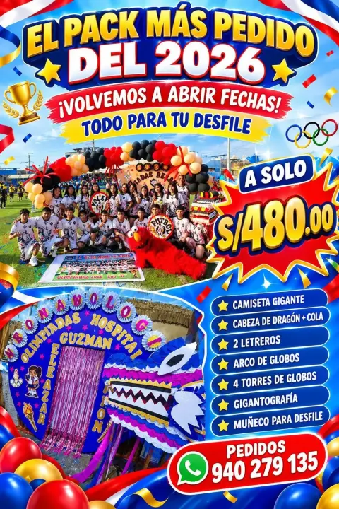 Pack más pedido del 2026: todo para tu desfile