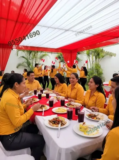 Almuerzos ejecutivos y banquetes patrios para trabajadores en Guadalupito