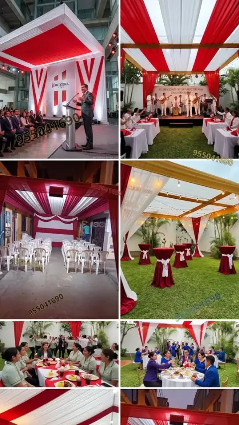 Alquiler de toldos gigantes y banquetes corporativos en Coishco