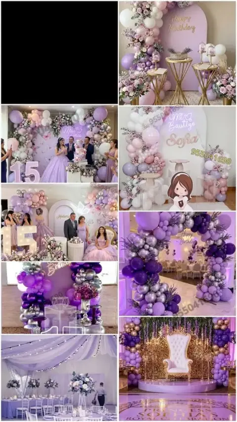 Alquiler de toldos con telas lila malva y violeta en Chimbote