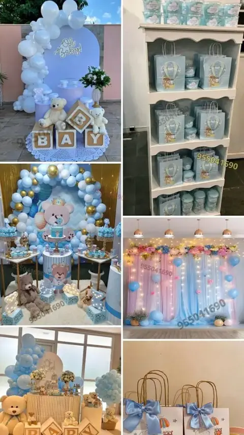 Alquiler de toldos estructurados con luces vintage para Baby Shower en Santa