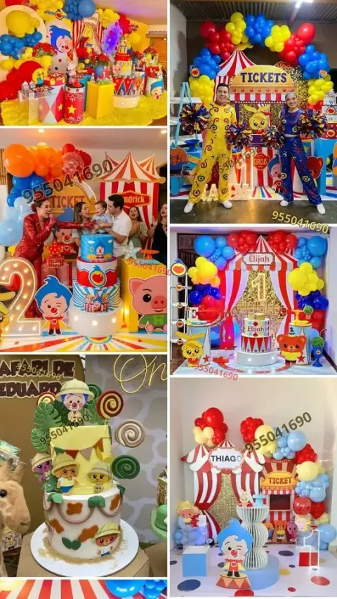 Centros de mesa personalizados con el nombre del cumpleañero en Chimbote