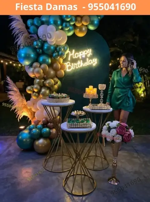 Decoracion para señorita y modelos baratos para cumpleaños Coishco
