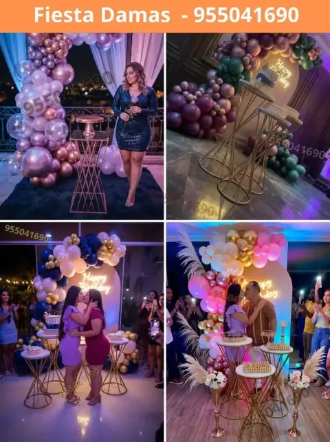 Paquete de fiesta familiar y decoracion para mujer en el distrito de Santa