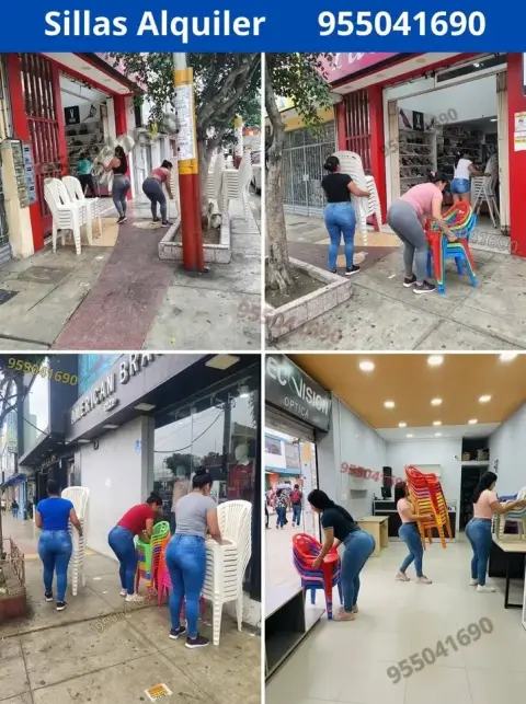 Deposito de sillas y alquiler de sillas para cumpleaños en Coishco