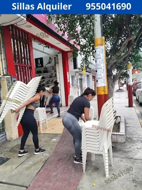Alquiler de sillas blancas de plástico en Chimbote