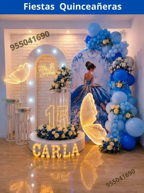 Tematica en color turquesa y aguamarina para quinceañeras Cambio Puente