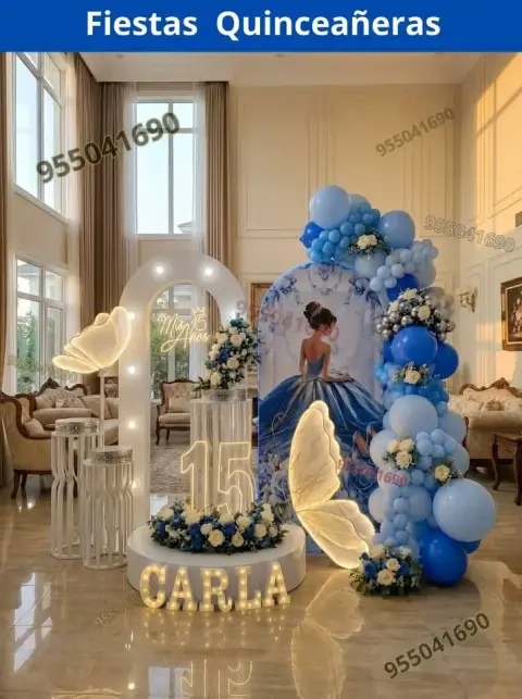 Tematica en color turquesa y aguamarina para quinceañeras Cambio Puente