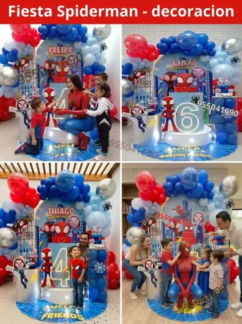 Decoracion de Spidey y sus amigos a 300 soles en cuotas Nuevo Chimbote