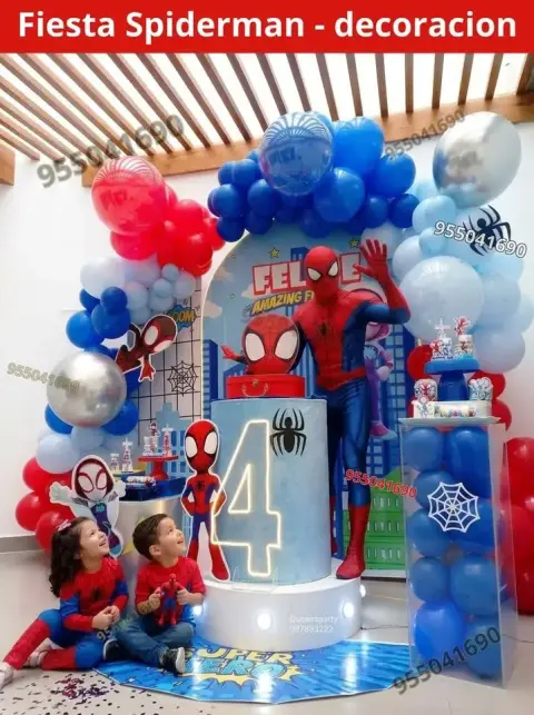 Decoracion de Spidey y sus amigos a 300 soles en cuotas Nuevo Chimbote