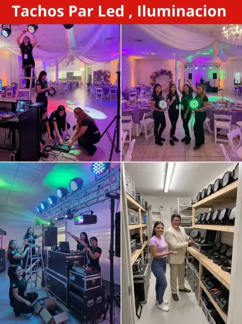Baño de luz led para paredes y fachadas de locales en Guadalupito