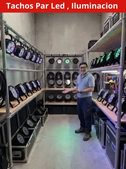 Baño de luz led para paredes y fachadas de locales en Guadalupito