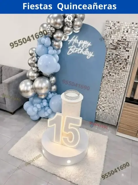 Decoracion de fiesta de quinceañera en casa a solo 250 soles Chimbote