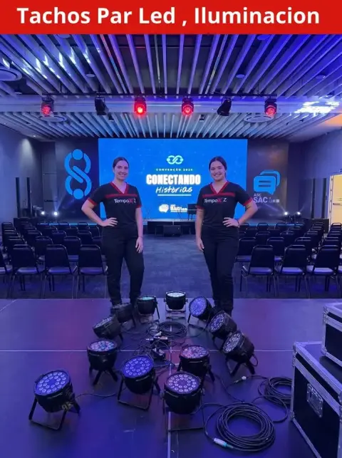 Iluminacion arquitectonica para toldos y banquetes con tachos par led en Santa