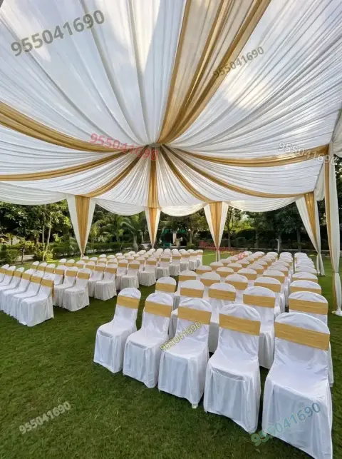 Alquiler de mesas y sillas blancas para evento en Nuevo Chimbote
