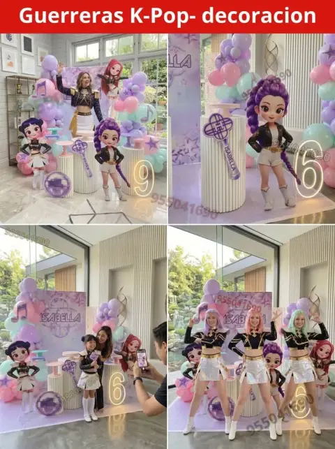 Pack de paneleria y bastidor de las guerreras K-pop Guadalupito