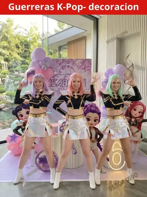 Kit de banner publicitario y lona de las guerreras K-pop Guadalupito