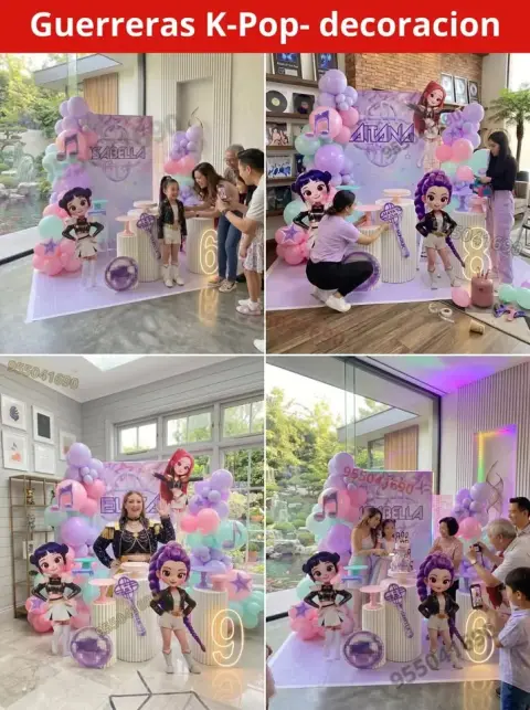 Kit de banner publicitario y lona de las guerreras K-pop Guadalupito