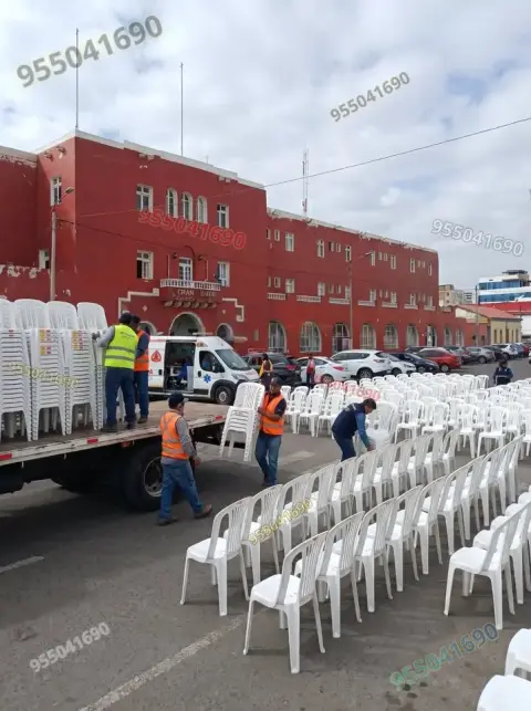 Mobiliario Completo para Evento Social - Sillas, Mesas y Sonido - Nuevo Chimbote