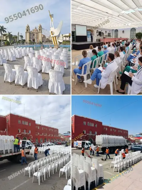 Sillas y Mesas para Evento Corporativo - Chimbote