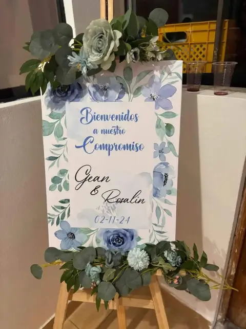 Decoración de compromiso