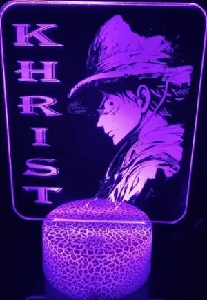 Lámparas LED personalizadas con fotograbado en acrílico cristal