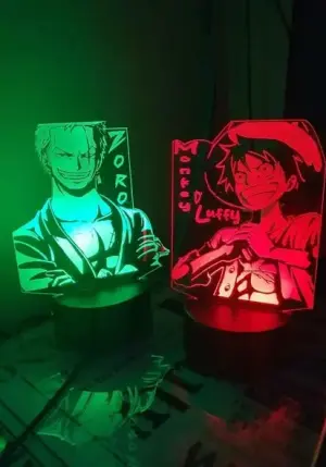 Lámparas LED personalizadas con fotograbado en acrílico cristal