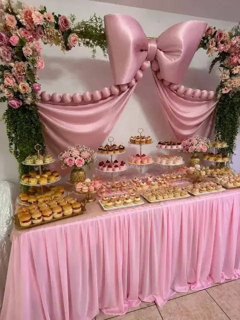 Decoración de baby shower para niña (temática conejita)