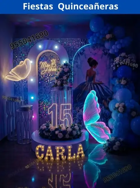 Decoración de 15 años en casa o salón — todos los colores (desde S/ 120)