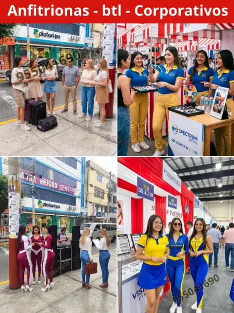 Anfitrionas, azafatas y degustadoras para ferias y eventos (S/ 150 por 2 horas)