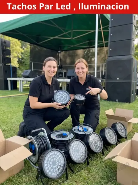 Iluminación para eventos: tachos Par LED y luces rítmicas (desde S/ 45)