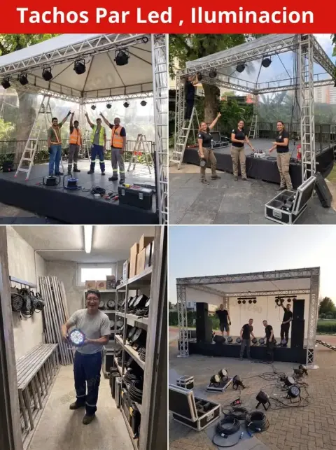 Iluminación para eventos: tachos Par LED y luces rítmicas (desde S/ 45)