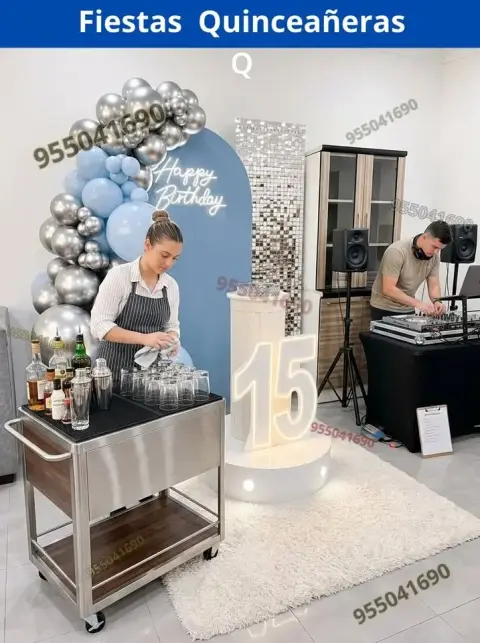 Decoración de 15 años en casa o salón — todos los colores (desde S/ 120)
