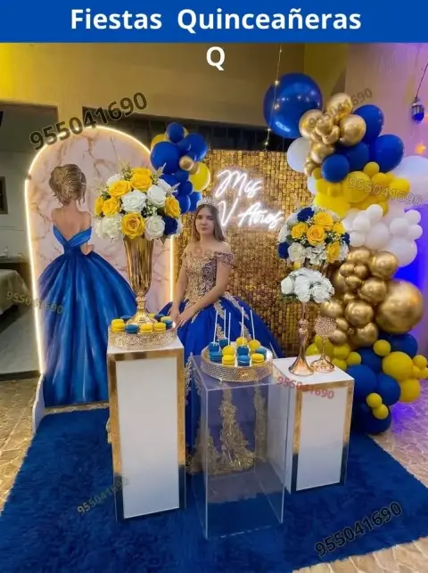 Decoración de 15 años en casa o salón — todos los colores (desde S/ 120)
