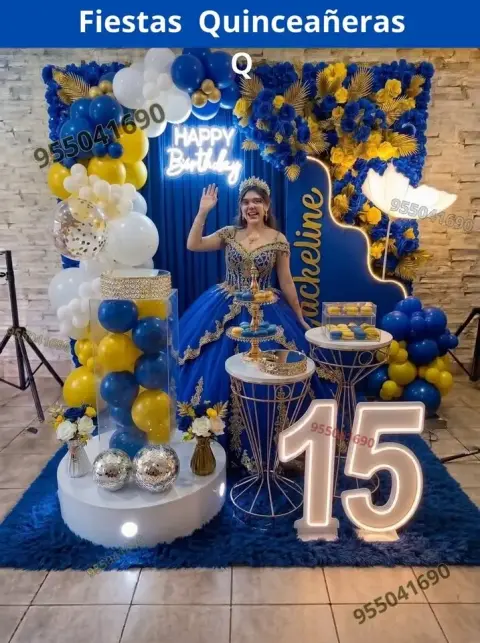 Decoración de 15 años en casa o salón — todos los colores (desde S/ 120)