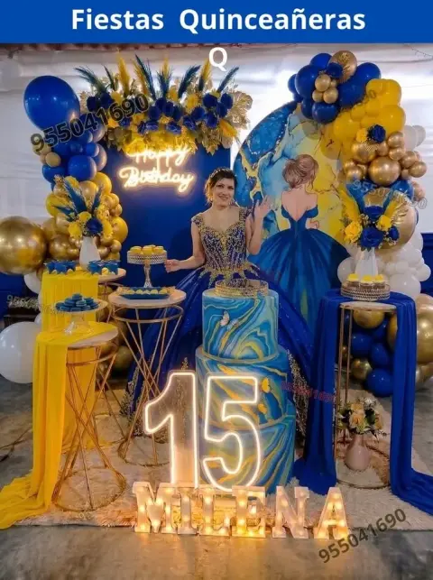 Decoración de 15 años en casa o salón — todos los colores (desde S/ 120)