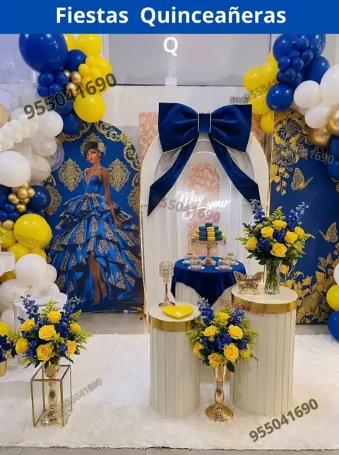 Decoración de 15 años en casa o salón — todos los colores (desde S/ 120)