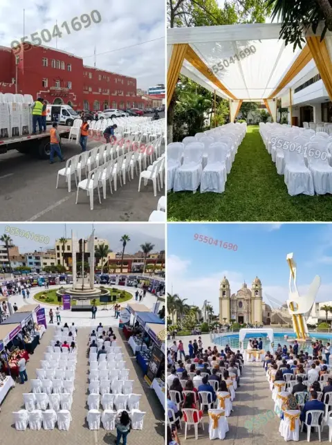 Paquete completo para eventos corporativos: sillas, mesas y sonido (a consultar)